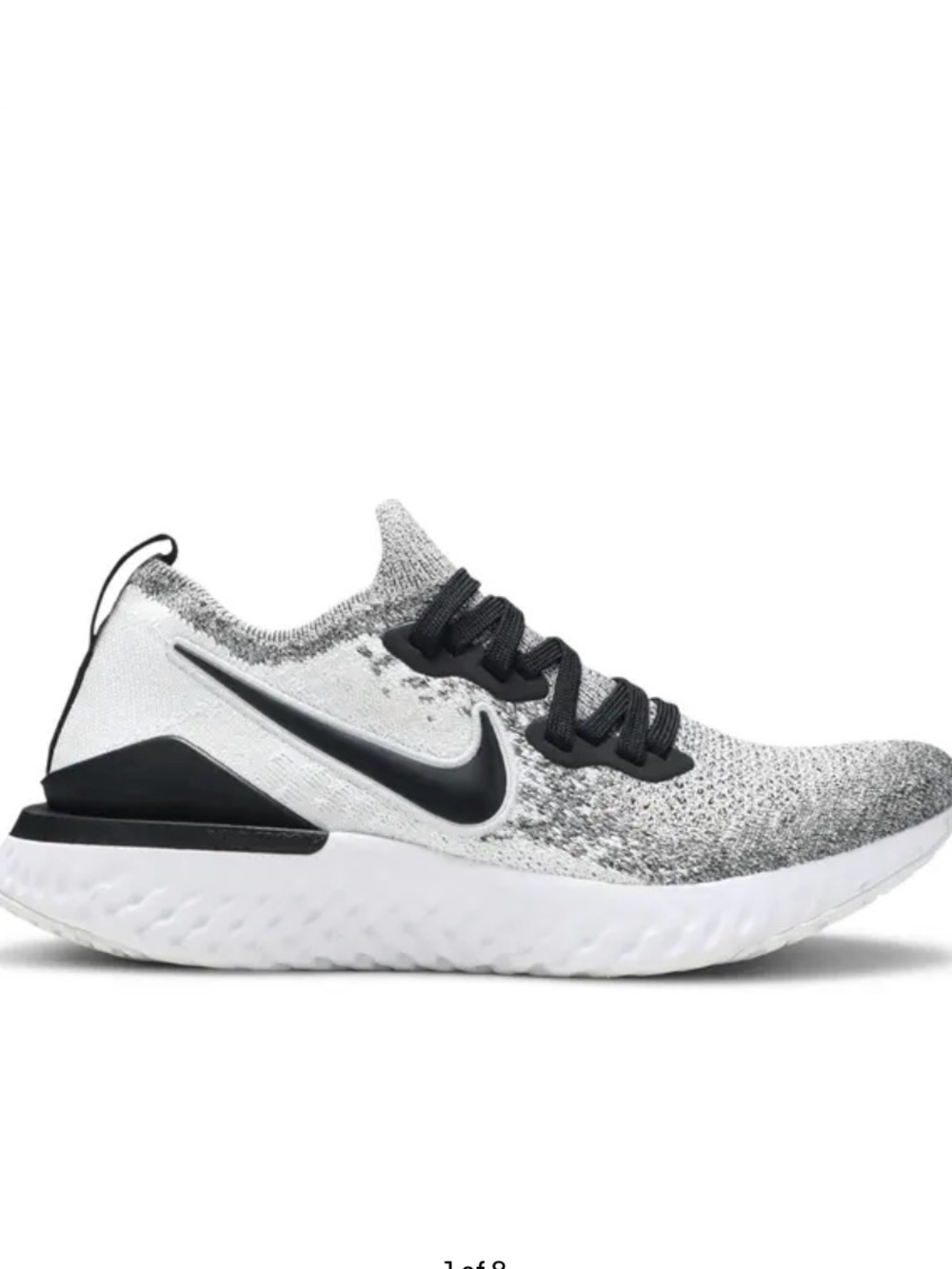 Nike React Flyknit Running Shoe - Oreo Black & White